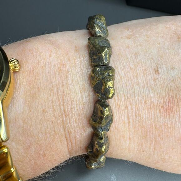 Tat 2 Bracelet Bronze Stretch Bracelet Adjustable Bracelet - Picture 1 of 3